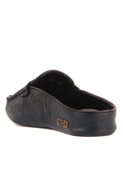 SailLakers - Σμαραγδί πράσινες δερμάτινες γυναικείες παντόφλες σπιτιών 109-557-X