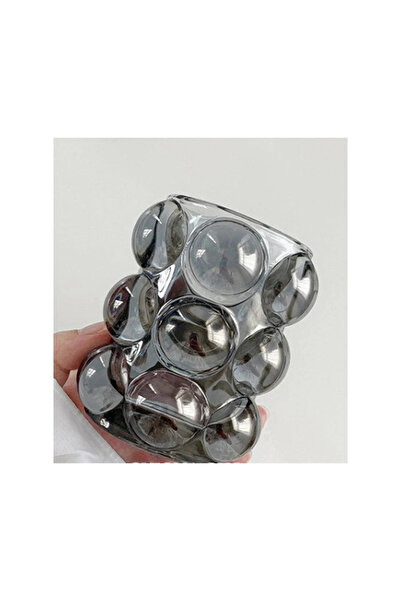 YNSK Set de 2 vaze/pahare decorative din sticlă cu bule