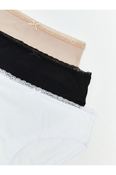 LC Waikiki New Season Lace Detailed Bikini Panties 3-Pack