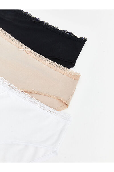 LC Waikiki New Season Lace Detailed Bikini Panties 3-Pack