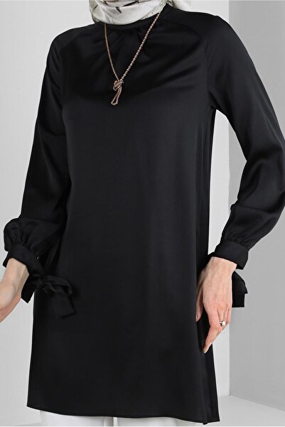 Alvina SATIN TUNIC WITH BINDING DETAIL ON CUFFS 43526