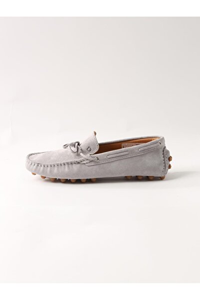 Dufy Gri Erkek Süet Loafer Ayakkabı