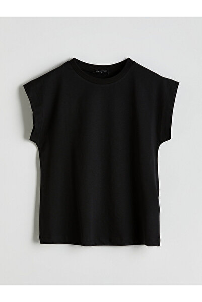 LC Waikiki طاقم الرقبة تي شيرت المرأة