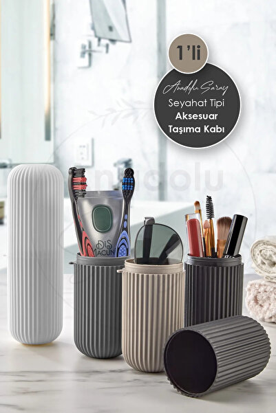 Anadolu Saray Çarşısı Pratik Seyahat Tipi Diş Macun Fırça Saklama Ve Taşıma K...