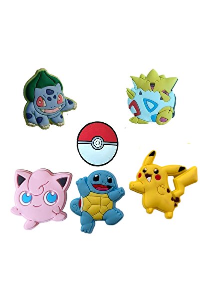 Terlik Süsü-terlik Tokası Pokemon Karışık 6'lı Set