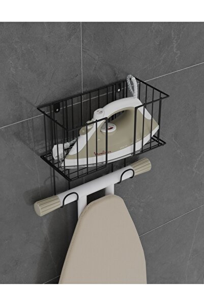 Emkatex منظم الكي، حامل طاولة الكي، سلة الكي، منظم غرفة الغسيل، منظم الحمام