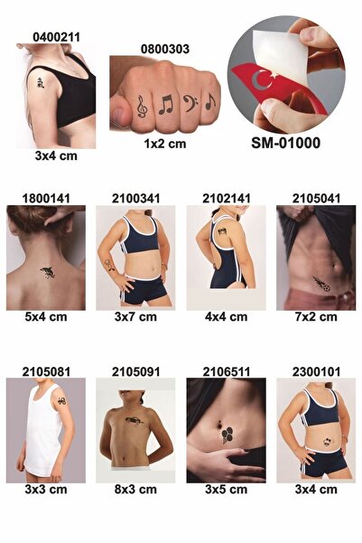 Airbrush Tattoo Efsane Tasarımlar Kınayla Geçici Dövme Kampanya Seti 1 Tüp Siyah Kına 10 Desen