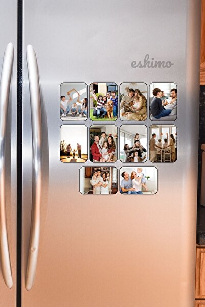 Eshimo 5 Adet Kişiye Özel Fotoğraflı 6x9 cm Buzdolabı Magneti