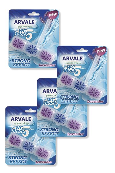 ARVALE FreshGuard Klozet Blok – Yoğun Köpük Etkisi, Lavanta Kokusu | 4 x 55 gram
