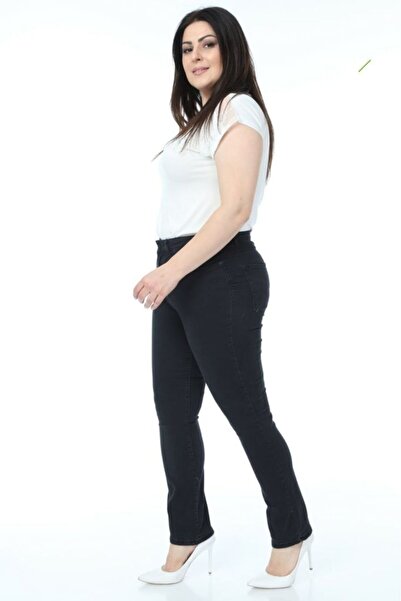 Intisimo Blugi de damă, mărimi mari, slimfit, model drept, negri - mărimea 42...