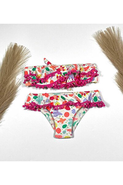 Intisimo Μαγιό, Δύο Τεμάχια, Για Κορίτσια, Ροζ/Λευκό - Μέγεθος 4 6-9 Μηνών