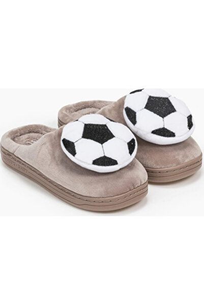 Intisimo Παιδικές Παντόφλες, Μπάλα Ποδοσφαίρου, Ζεστές, Καφέ - 32