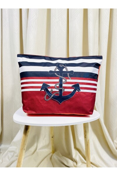 Intisimo Τσάντα θαλάσσης, Μοντέρνα, Κόκκινη/Λευκή