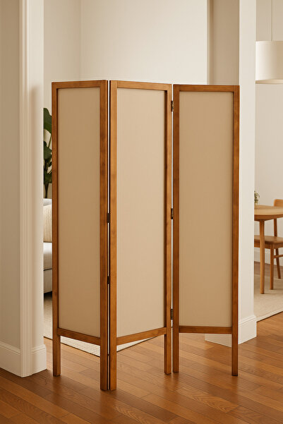 pinoxi Ahşap Paravan 3 Kanatlı Oda Ayırıcı Dekor