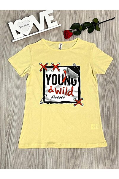 Intisimo Tricou de damă, 100% bumbac, Young & Wild, galben - XL