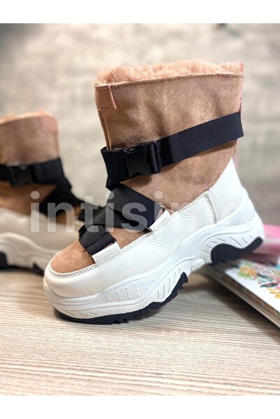 Intisimo Γυναικείες Μπότες, Επένδυση με Γούνα, Μαύρες, Σουέτ, Ροζ - 39