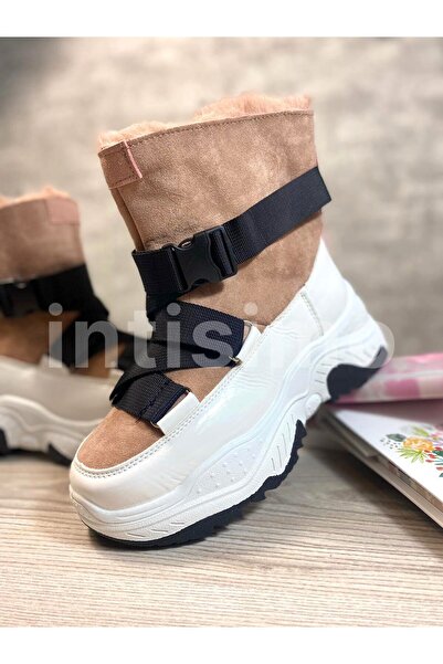 Intisimo Γυναικείες Μπότες, Επένδυση με Γούνα, Μαύρες, Σουέτ, Ροζ - 39