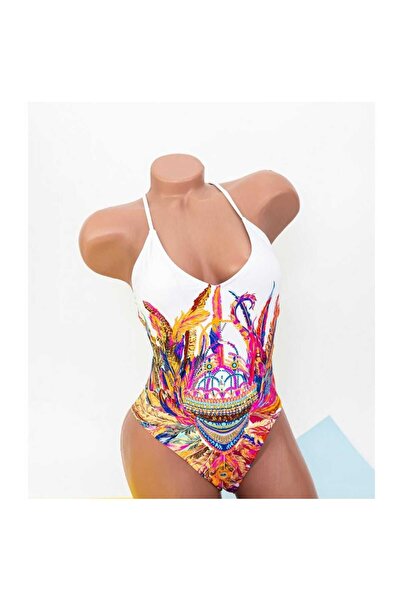 Intisimo Costum de baie, dintr-o bucată, model nou, alb - 42