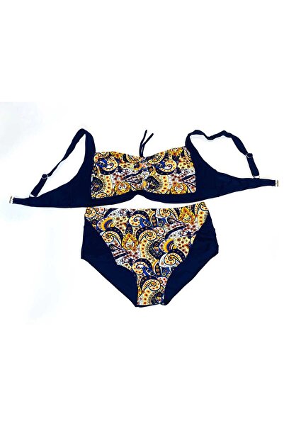 Intisimo Μαγιό, Δύο Τεμάχια, Μεγάλο Μέγεθος, Σκούρο Μπλε/Κίτρινο - 54