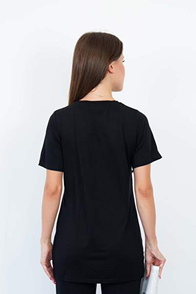 penyebizden Μαλακό βισκόζη μακρύ χιτώνα-μαύρο