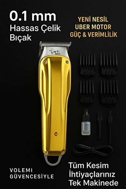 VOLEMİ Artı Tech Profesyonel Saç Sakal Ense Çizim Lazer Öncesi Tüm Vücut Tüy Kısaltma Tıraş Makinesi
