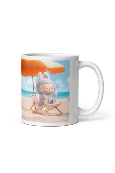 Intisimo Cană ceramică, LABUBU, Puffs at the Beach, 330ml