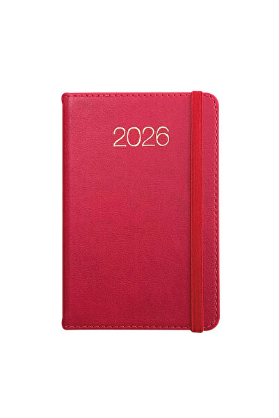 KILAVUZ REKLAM 2026 Günlük Cep Ajandası Kırmızı