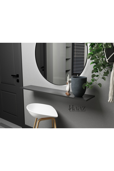 NOBIA MOBILYA TEKLİ MUTFAK BANYO OTURMA ODASI DUVAR RAF 60'LIK ANTRASİT SUNTALAM