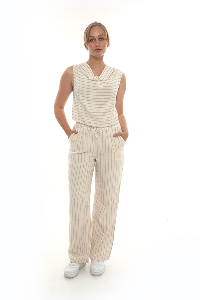 Lumessa Women's Shalwar Collar Backless Bottom and Top Set