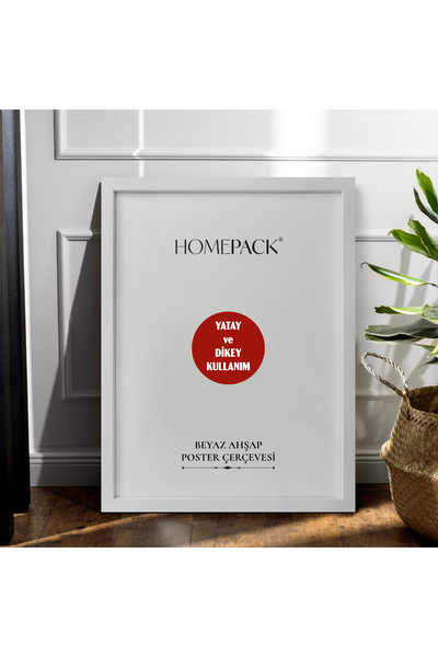 HOMEPACK 20X30 cm White Wooden Framed Poster Frame, Blank Frame, White-Frame-20X30