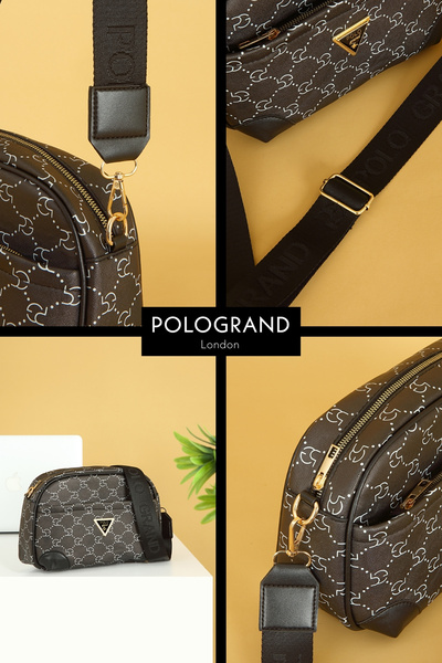 POLOGRAND London Originální dámská stylová taška přes rameno s novým trendy vzorem, luxusní z měkké kůže, pohodlná, se silným křížovým popruhem