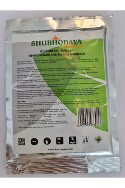SHUBHODAYA MİKORİZA Shubhodaya Mikoriza L Organik Gübre 50gr