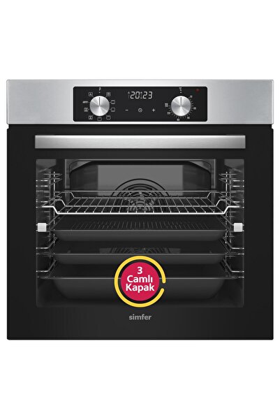 Simfer 10 Fonksiyon Airfry Plus Inox Ankastre Set ( Fırın + Ocak + Davlumbaz)