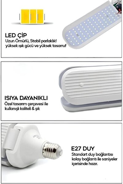 10EN 40W 3 Kanatlı Pervane Ampul Beyaz