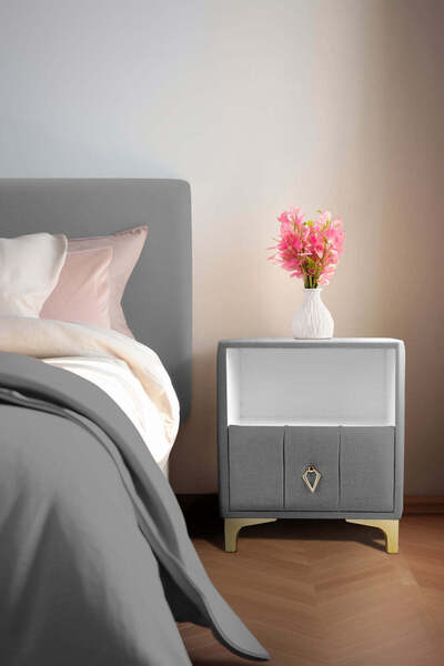 Gazzini Furniture Singular Gold Komodin, Raflı