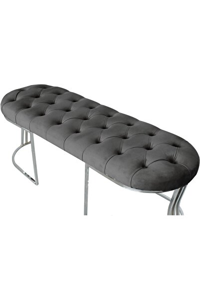 Gazzini Furniture Viego Silver Bench Puf