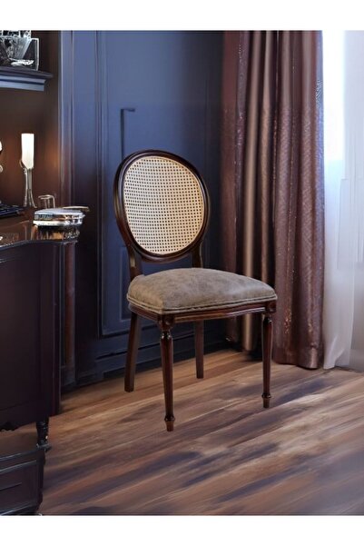 Gazzini Furniture Madalyon Hazeranlı Ahşap Sandalye