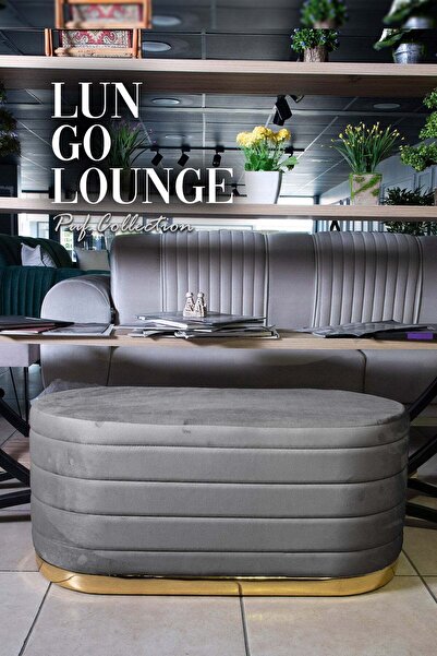 Gazzini Furniture Lungo Long Line Gold Puf