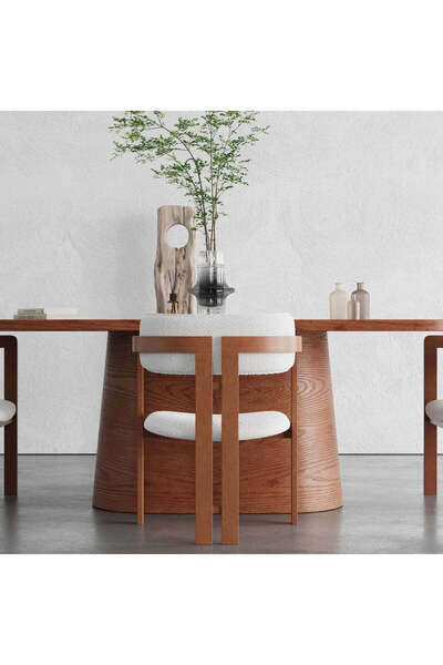 Gazzini Furniture Barocco İtalyan Still Oval Ahşap Yemek Masası 100x200