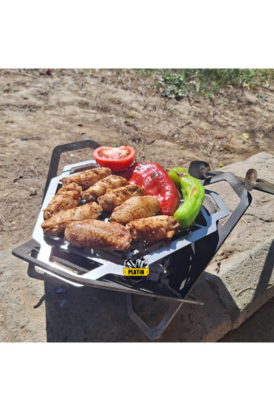 PLATİN HIRDAVAT Platin Hırdavat Demonte Paslanmaz Mangal Portatif Mini Ateş Ç...
