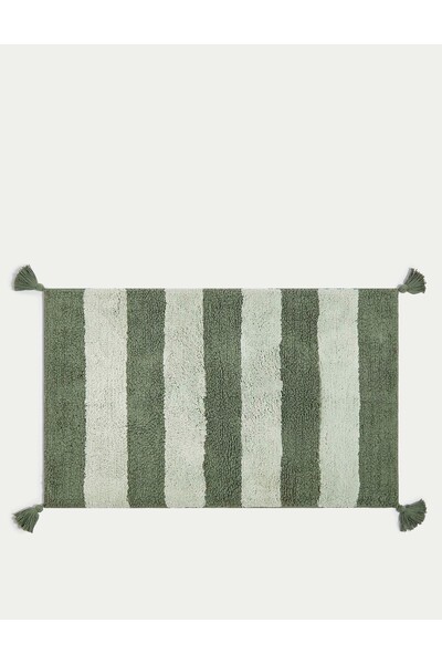 Marks & Spencer Saf Pamuklu Çizgili Desenli Banyo Paspası