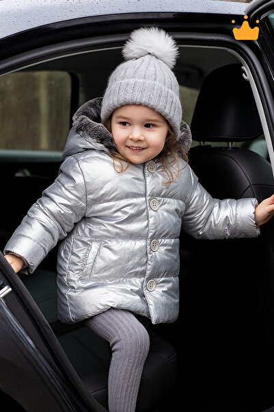 Babyhola Kapüşonlu Su Ve Rüzgar Geçirmeyen Kız Erkek Çocuk Şişme Mont 13441