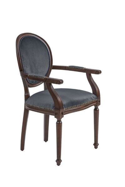 Gazzini Furniture Madalyon Kolçaklı Ahşap Klasik Sandalye