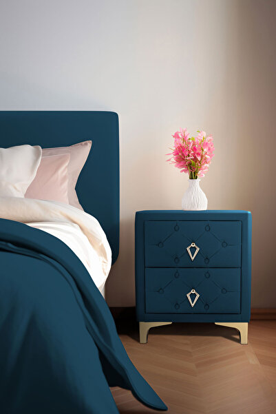 Gazzini Furniture Ruby Gold Komodin, 2 Çekmeceli