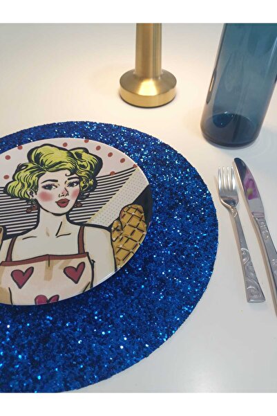 Rose bloome Navy Blue Set of 6 - American Service