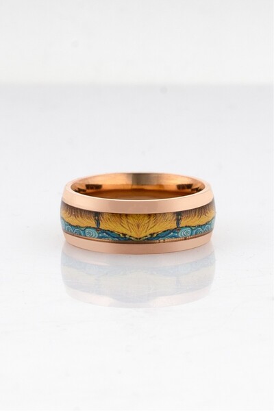 UKHWD SUPPLY 316L Steel Van Gogh Men's Ring