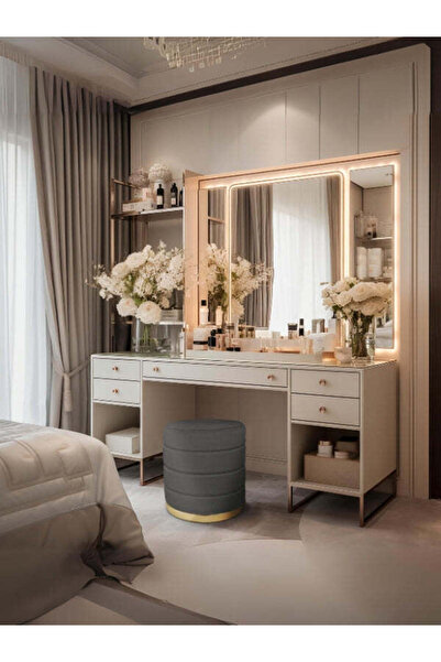 Gazzini Furniture Lungo Roller Gold Luxery Puf