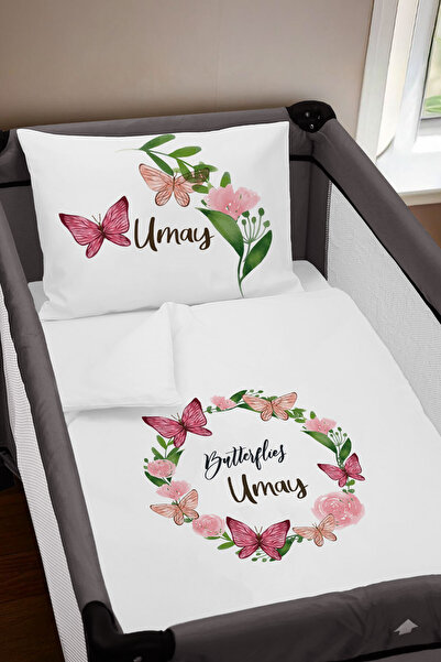 Homamia Isme Özel 75x120 Park Yatak Beşik Nevresim Takımı