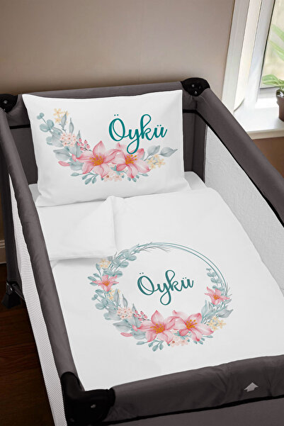 Homamia Isme Özel 75x120 Park Yatak Beşik Nevresim Takımı