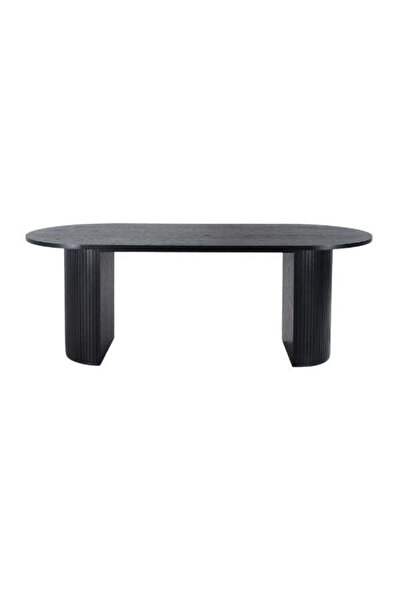 Gazzini Furniture Zeno Oval Ahşap Bohem Yemek Masası 90x200